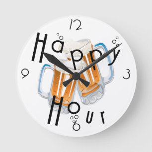 Glückliche Stunden-Wanduhr Runde Wanduhr