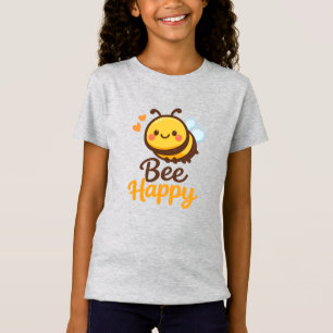 Glückliche süße Kawaii-Hummel-Cartoon-Gestaltung T-Shirt