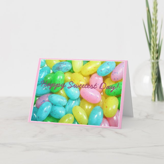Glückliche süßeste Tagesgeleebonbon-Grußkarte Karte (Vorderseite)