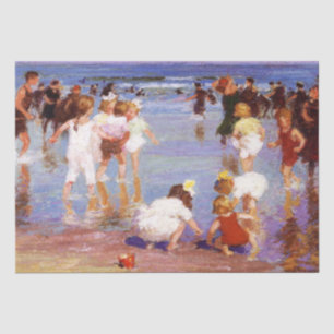 Glückliche Tage am Strand (von E.H. Potthast) Seidenpapier