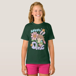 Glückliche Tage Zeichentrickfilm Mädchen T-Shirt