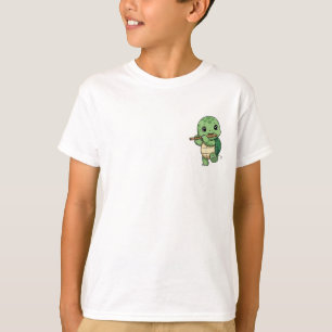 Glückliche tanzende Schildkröte Kinder beim Flöten T-Shirt