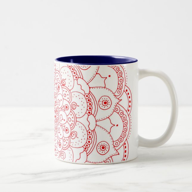 Glückliche Tasse des Mandala-2 (Rechts)