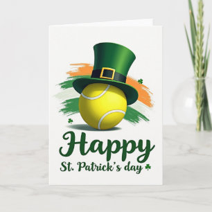 Glückliche Tennis-Mütze St. Patricks Karte