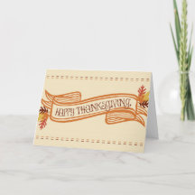 Glückliche Thanksgiving-Banner Grußkarte