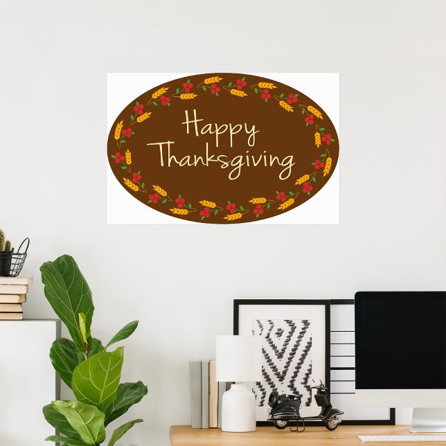 Glückliche Thanksgiving-Nachricht Poster (Von Creator hochgeladen)