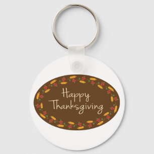 Glückliche Thanksgiving-Nachricht Schlüsselanhänger