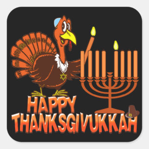 Glückliche Thanksgivukkah Aufkleber