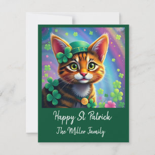 Glückliche Tiere in Tarnung - St. Patrick's Day Fu Feiertagskarte