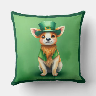 Glückliche Tiere in Tarnung - St. Patrick's Day Fu Kissen