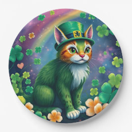 Glückliche Tiere in Tarnung - St. Patrick's Day Fu Pappteller