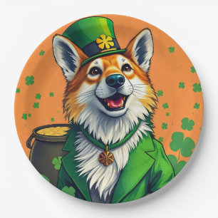 Glückliche Tiere in Tarnung - St. Patrick's Day Fu Pappteller