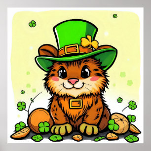 Glückliche Tiere in Verkleidung - St. Patrick’s Da Poster