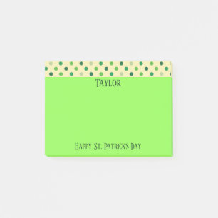 Glückliche Tupfen St. Patricks Tages Post-it Klebezettel