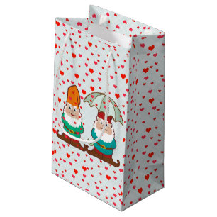 Glückliche und mürrische Gnomes Kleine Geschenktüte