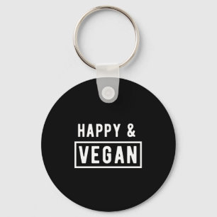 Glückliche und vegane Pflanze basierter Schlüsselanhänger
