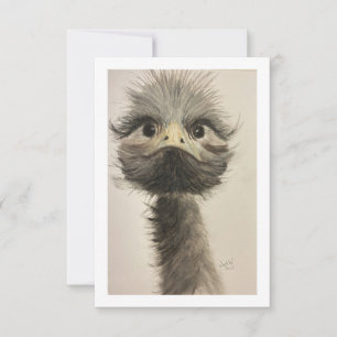 Glückliche und vertraute Emu Note Card/Dankeschön Dankeskarte