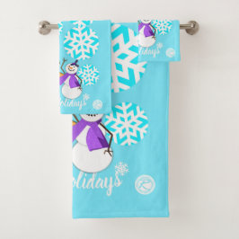 GLÜCKLICHE URLAUB : Winterfreunde Badhandtuch Set