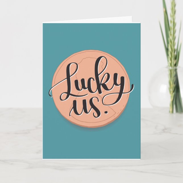 Glückliche US-Hochzeitkarte zum Jahrestag Karte (Vorderseite)