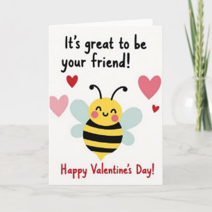 Glückliche Valentinsfreund-Bienenkarte Karte