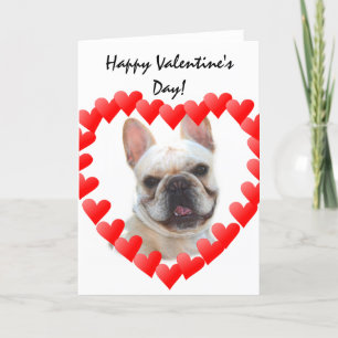 Glückliche Valentinstag französische Grußkarte Feiertagskarte