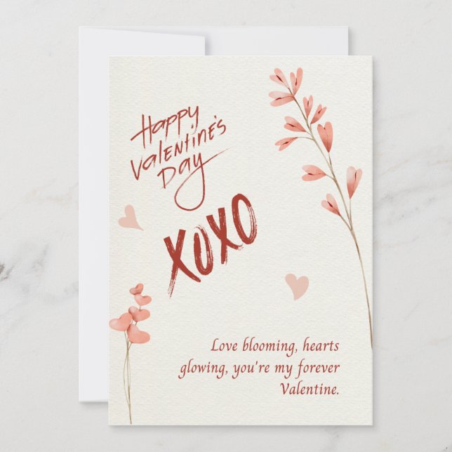 Glückliche Valentinstag, Grußkarte Feiertagskarte (Vorderseite)