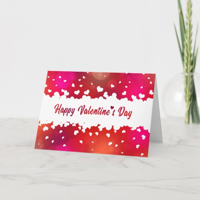 Glückliche Valentinstag Herzensgrußkarte Feiertagskarte (Vorderseite)