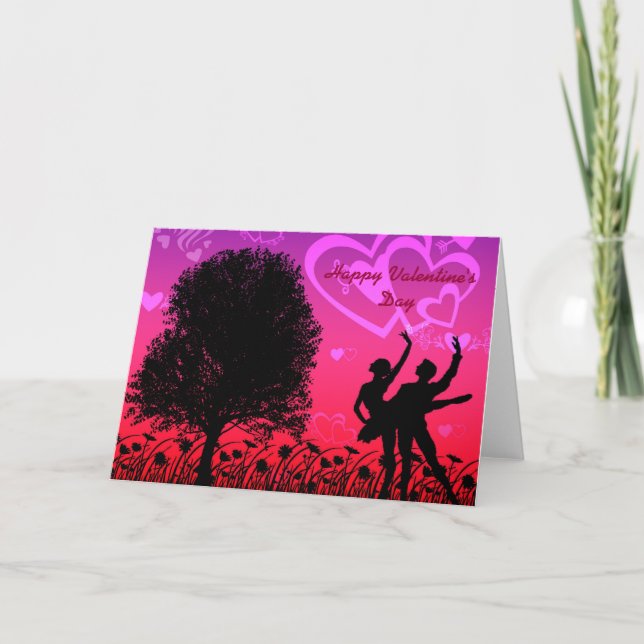 Glückliche Valentinstag-Karte Feiertagskarte (Vorderseite)