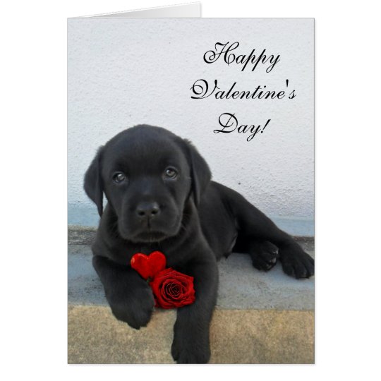 Glückliche Valentinstag-Labrador-Hundekarte Karte