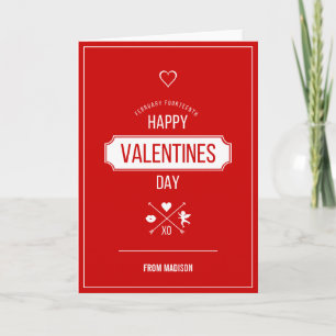 Glückliche Valentinstag-Valentinsgruß-Symbol-Karte Feiertagskarte