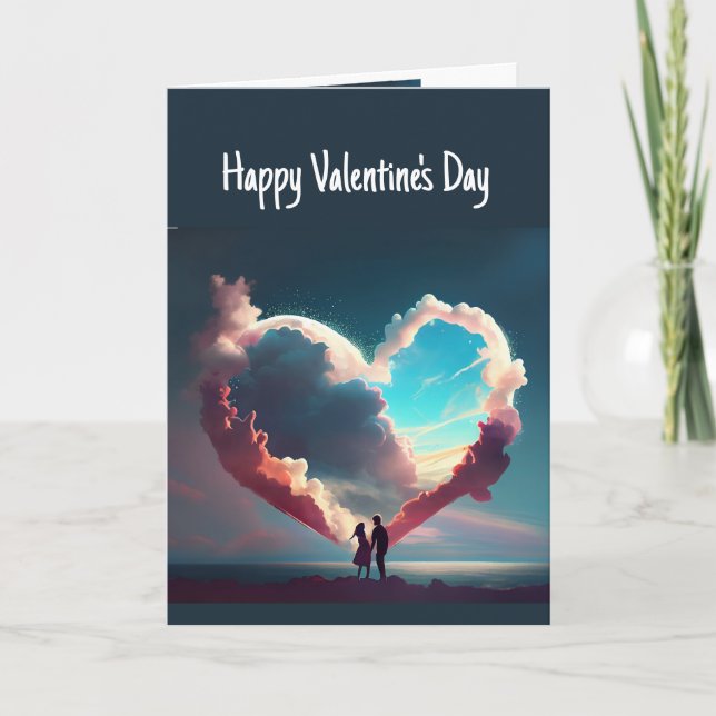 Glückliche Valentinstag Welt der Liebe Karte (Vorderseite)