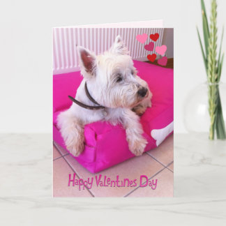 Glückliche Valentinstag Westie Karte