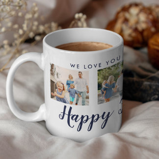 Glückliche Vatertag 4 Foto Custom Navy Botschaft Kaffeetasse