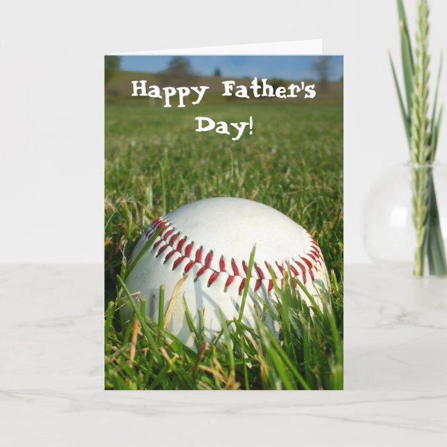 Glückliche Vatertag Baseball Grußkarte Karte (Vorderseite)