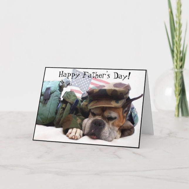 Glückliche Vatertag Boxer Dog Grußkarte Karte (Vorderseite)