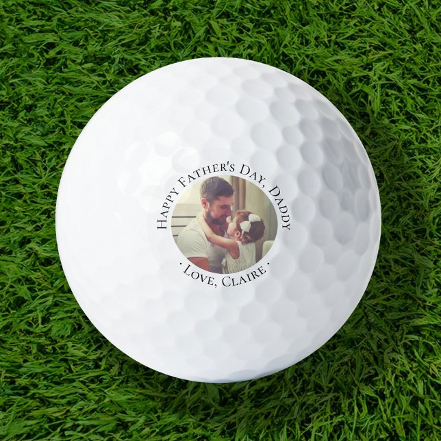 Glückliche Vatertag Daddy Foto Golf Balls Golfball (Von Creator hochgeladen)