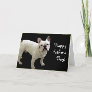 Glückliche Vatertag Französischer Bulldog Begrüßun Karte