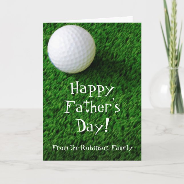 Glückliche Vatertag Golf Grußkarte Karte (Vorderseite)