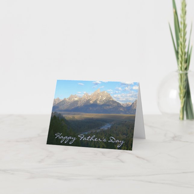 Glückliche Vatertag Jackson Hole Mountains Card Karte (Vorderseite)