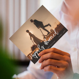Glückliche Verheiratete Elopement-Postkarte Postkarte
