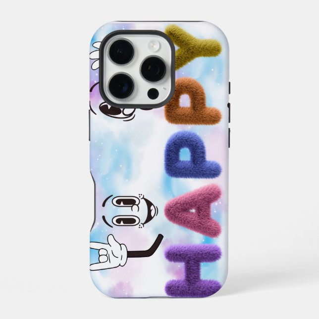 Glückliche Vibes iPhone 16 Pro Hülle (Rückseite)