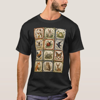 Glückliche Waldtier-Collage T-Shirt