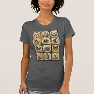 Glückliche Waldtier-Collage T-Shirt