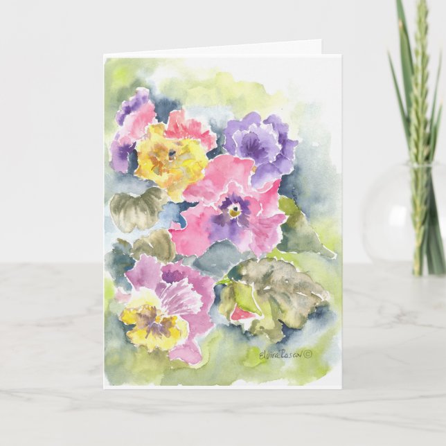 Glückliche watercolor-Karte der Mutter Karte (Vorderseite)