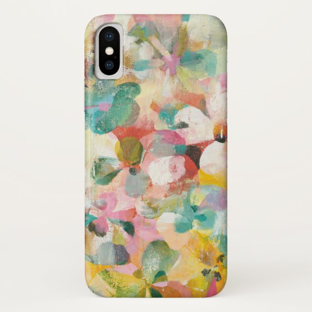 Glückliche weiche Pastellblumenblätter des Case-Mate iPhone Hülle (Rückseite)