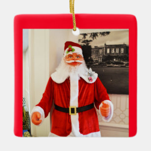 Glückliche Weihnachten Grüße aus dem Weihnachtsman Keramikornament