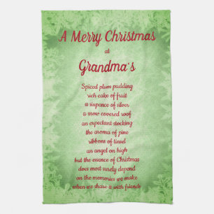 Glückliche Weihnachten im Grandma House Küchent Geschirrtuch
