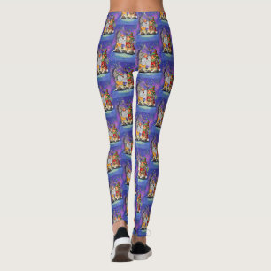 Glückliche Weihnachts-Gnome-Leggings Leggings