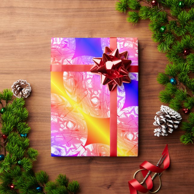 Glückliche Weihnachts-hübsche Blasen Geschenkpapier (Feiertagsgeschenk)