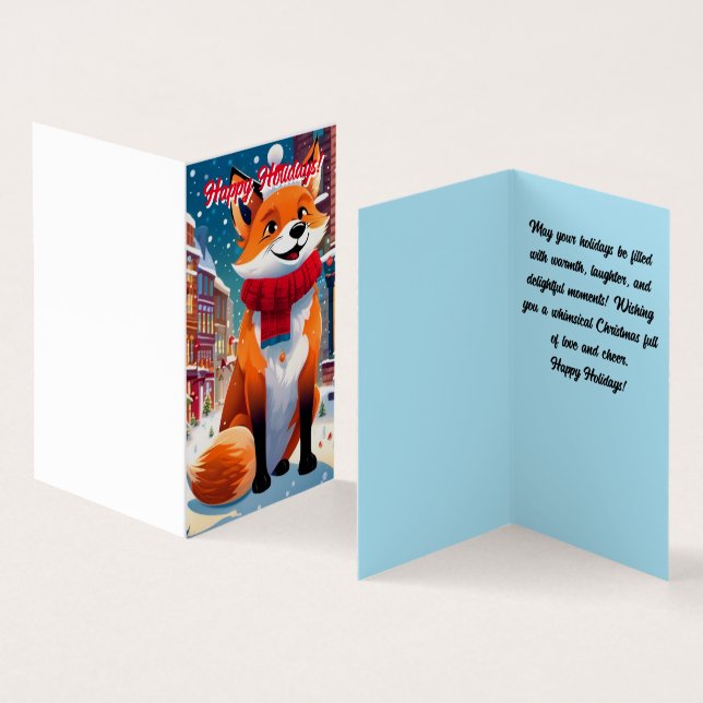 Glückliche Weihnachtskarte (Innenseite und Außenseite)